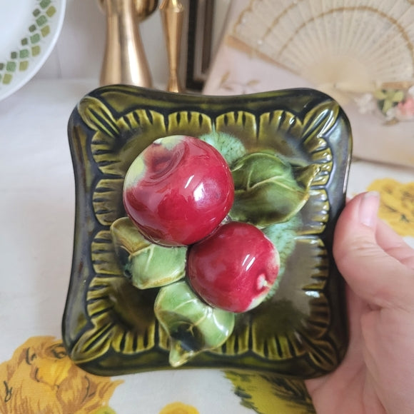 Vintage California Pottery Divided Tray Lidded Retro Mid-Century Modern