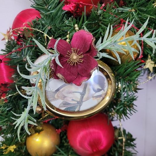 Bird in Brass Christmas Ornament Ready to Hang