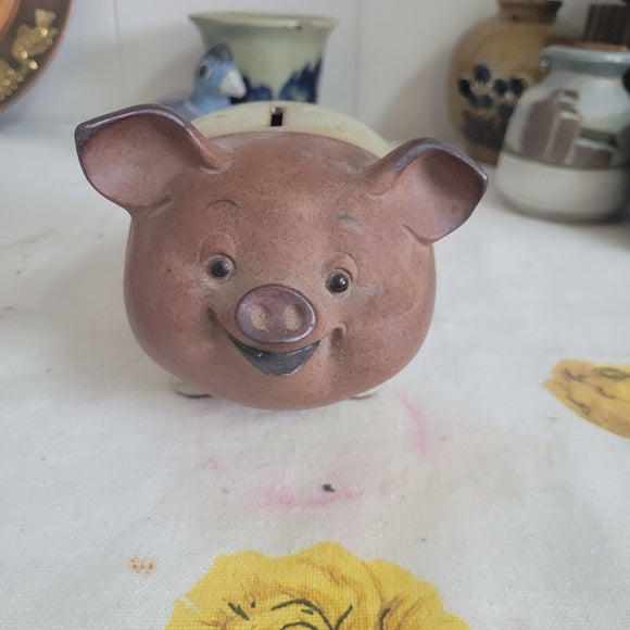 Vintage Gempo Pottery Piggy Bank made in Japan,