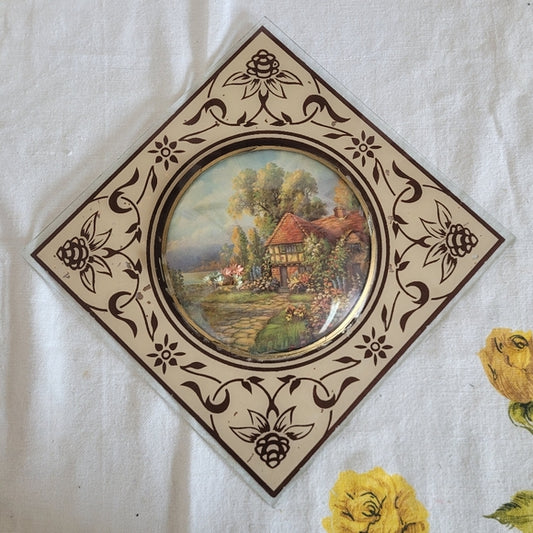 Vintage Wall Decor Cottage Core Glass